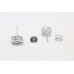 Women's 925 Sterling Silver Ear Studs Earring black enamel zircon stone P 562